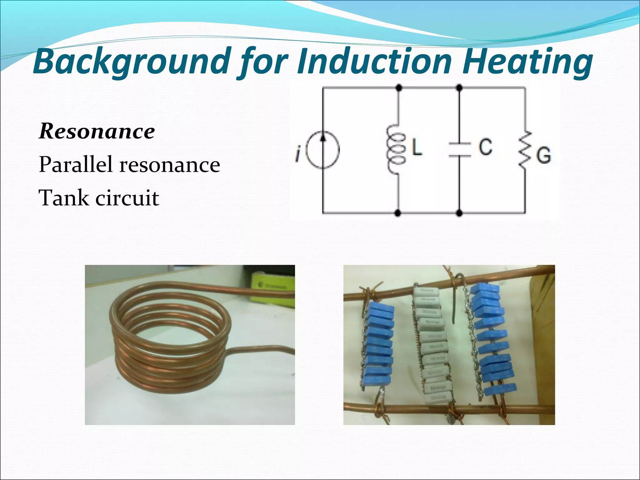 Background for Induction Heating
Resonance
Parallel resonance
Tank circuit