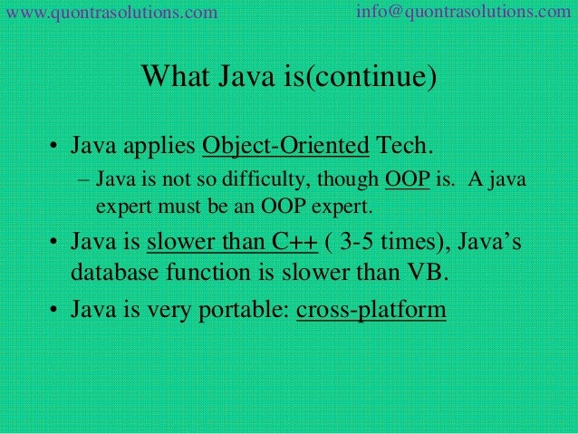 Introduction to Core Java by Quontra Solutions
