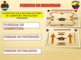 ELEMENTOS QUE EJECUTAN ACCIONES
DE COBERTURA, PROTECCIÓN Y
VIGILANCIA
 