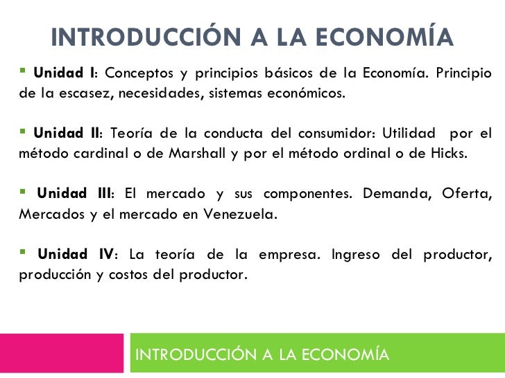Introducción a la Economía-UNIDAD I