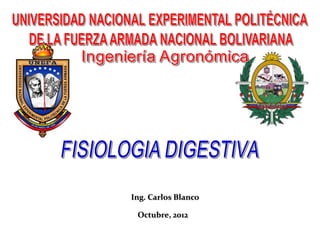Ing. Carlos Blanco

 Octubre, 2012
 