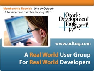 Membership Special: Join by October
15 to become a member for only $99!
 