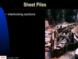 SIVA Copyright © 2001
21
Sheet Piles
~ interlocking sections
 