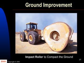 SIVA Copyright © 2001
27
Ground Improvement
Impact Roller to Compact the Ground
 