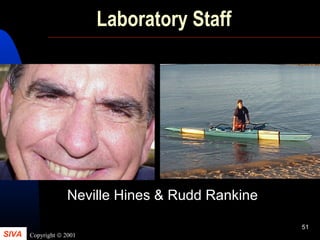 SIVA Copyright © 2001
51
Laboratory Staff
Neville Hines & Rudd Rankine
 