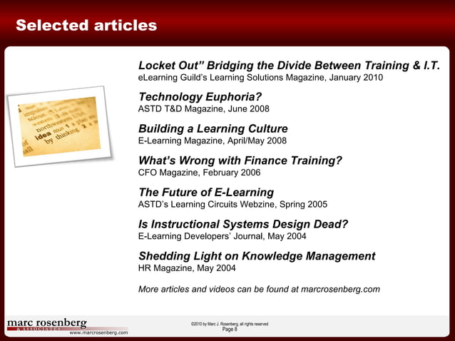 Introduction to Marc Rosenberg and Associates | PPT