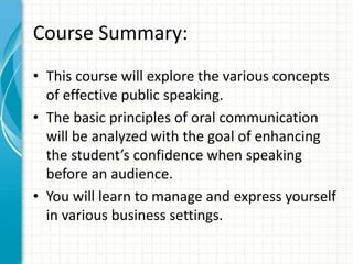 Introdction to course | PPTX