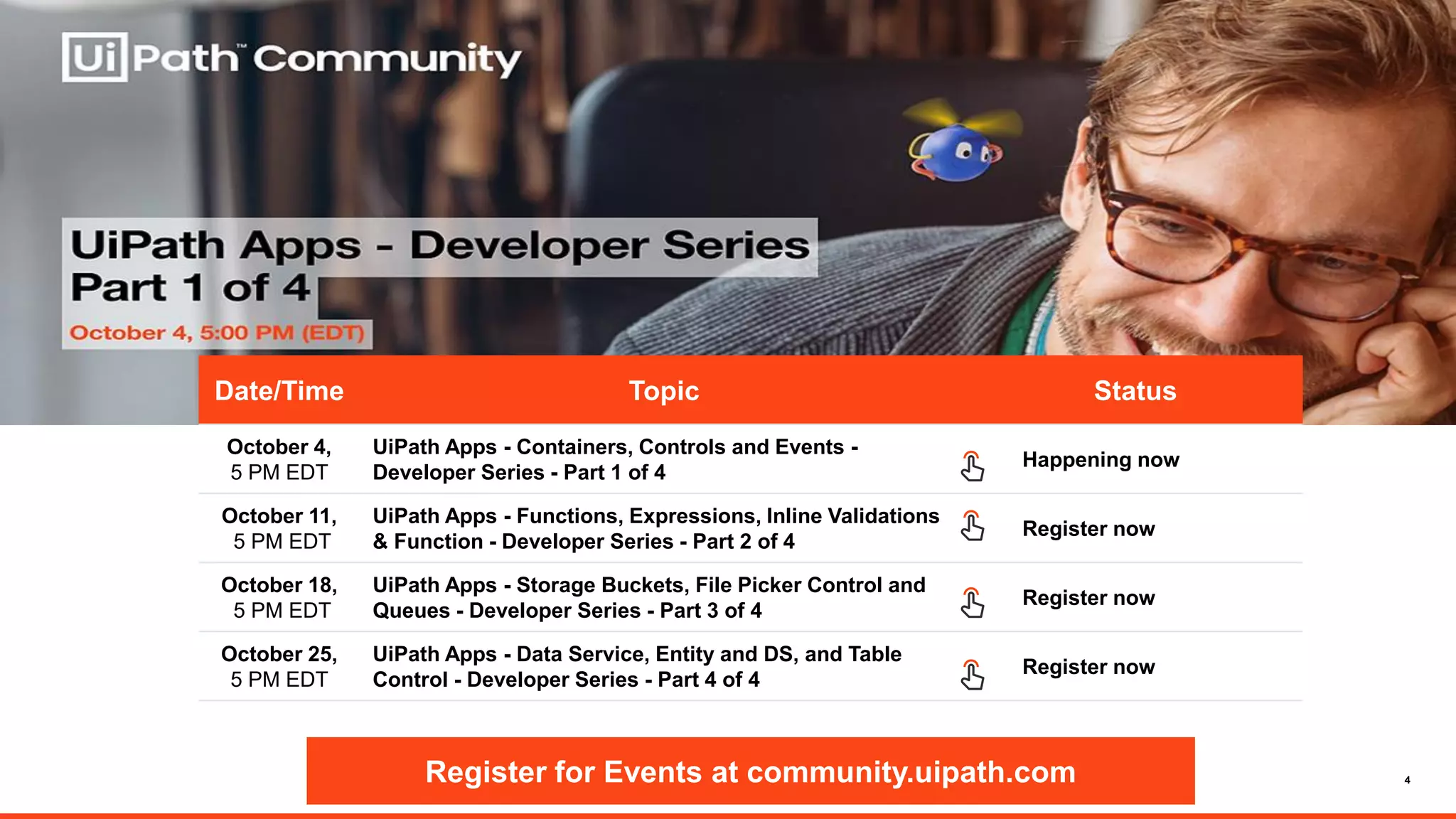 UiPath Apps - Containers, Controls and Events - Developer Series - Part ...