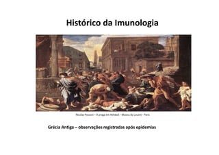 Histórico da Imunologia

Nicolas Poussin – A praga em Ashdod – Museu do Louvre - Paris

Grécia Antiga – observações registradas após epidemias

 