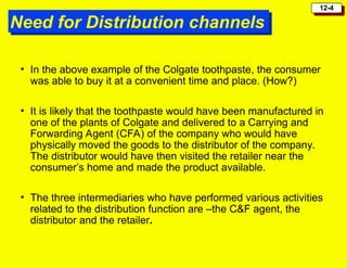 Colgate Distribution Network Introduction to Distribution as part of Marketing course | PPT