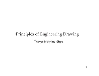 1
Principles of Engineering Drawing
Thayer Machine Shop
 