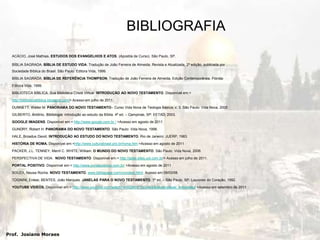 CONTEXTO HISTÓRICOA COMPOSIÇÃO DO NOVO TESTAMENTOO vocábulo "testamento" transmite‑nos a idéia de uma última vontade, e um testamento que só  passa a ter efeito na eventualidade da morte do testador. Assim é que o novo pacto entrou em vigor em face da morte de Jesus (ver Hebreus 9:15‑17).Assim, as cartas paulinas  e   pastorais  bem  como  o livro  do  Apocalipse trataram da salvação, vida cristã e esperança na vida eterna porque Cristo Jesus morreu e ressuscitou para sempre e eternamente! Prof.  Josiano Moraes