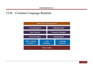 TREINAMENTO C#

CLR – Common Language Runtime

5

 