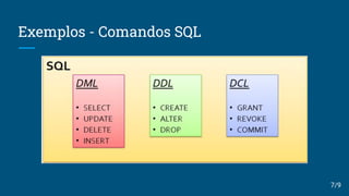 Exemplos - Comandos SQL
7/9
 