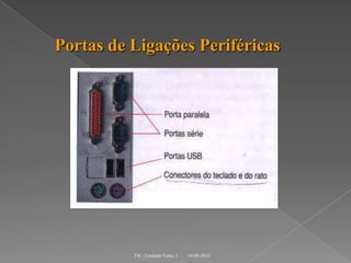 Portas de Ligações Periféricas




          TIC- Unidade/Tema 1   19-09-2012
 
