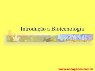 Introdução a Biotecnologia www.oncogenes.com.br 