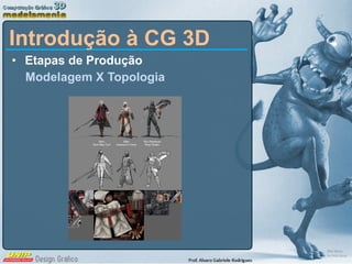 Etapas de Produção Modelagem X Topologia Introdução à CG 3D 