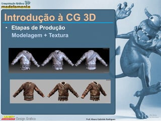 Etapas de Produção Modelagem + Textura Introdução à CG 3D 