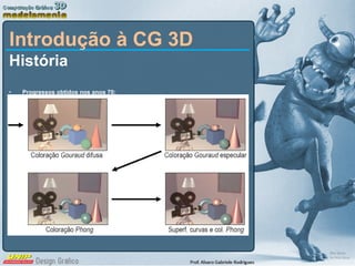 Introdução à CG 3D História Progressos obtidos nos anos 70: 