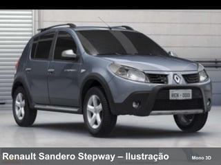 Renault Sandero Stepway – Ilustração  Mono 3D 