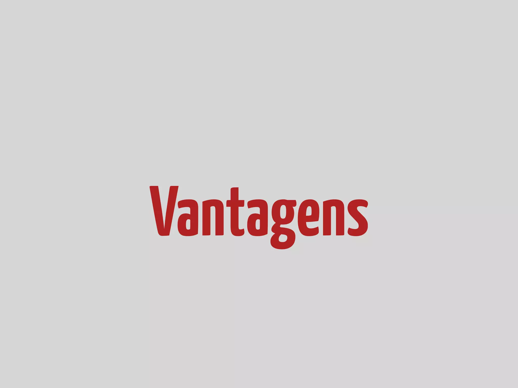 Vantagens 