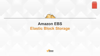 Amazon EBS
Elastic Block Storage
 