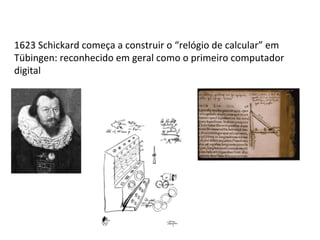 séc.I a.C. Uma única máquina de calcular datada desse
período foi descoberta e continua sendo um mistério
 
