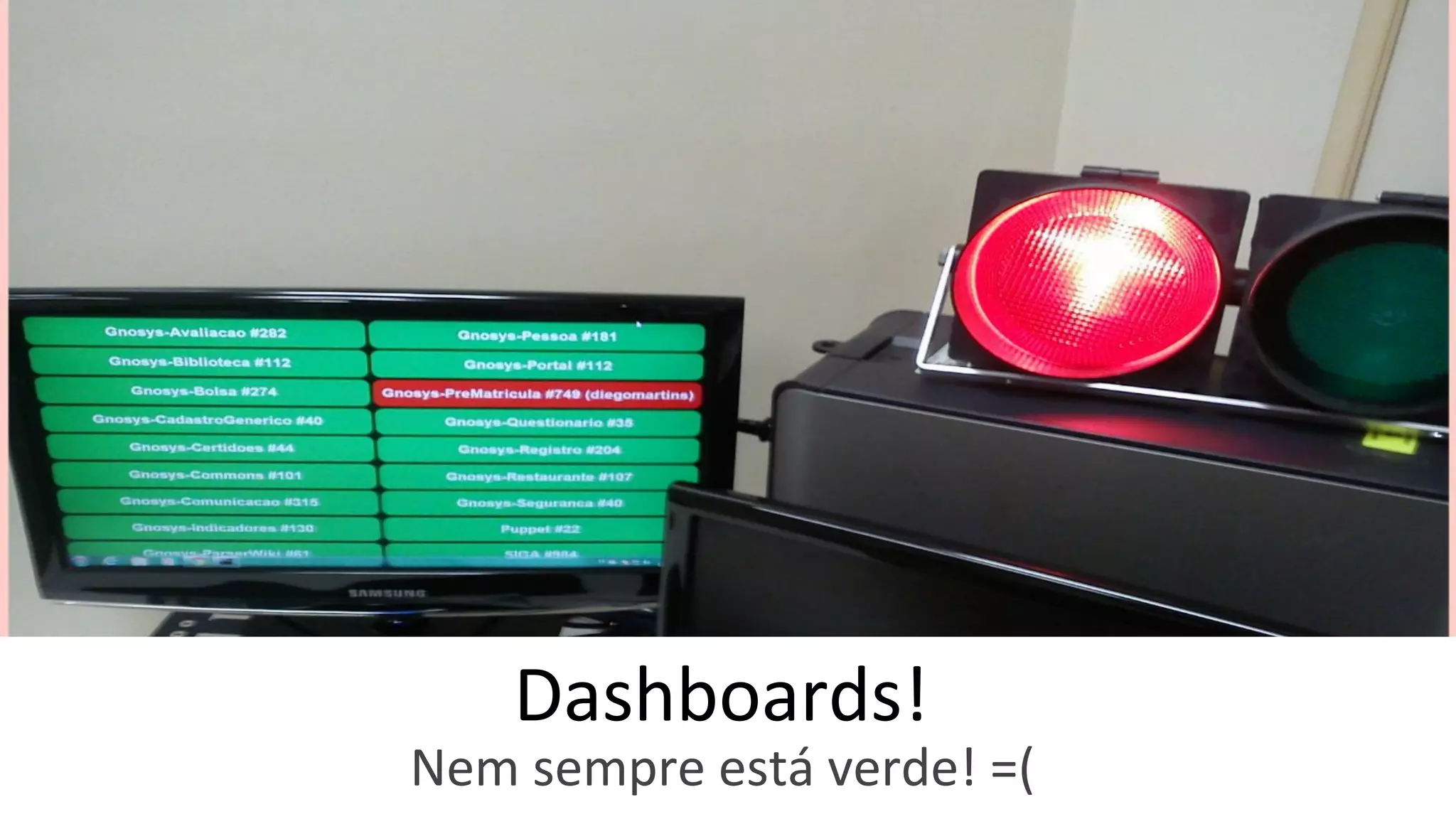Dashboards!
Nem sempre está verde! =(
 