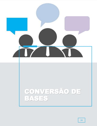 24
CONVERSÃO DE
BASES
 