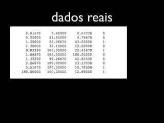 dados reais
 