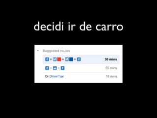 decidi ir de carro
 