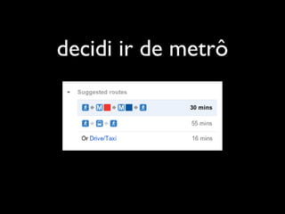decidi ir de metrô
 