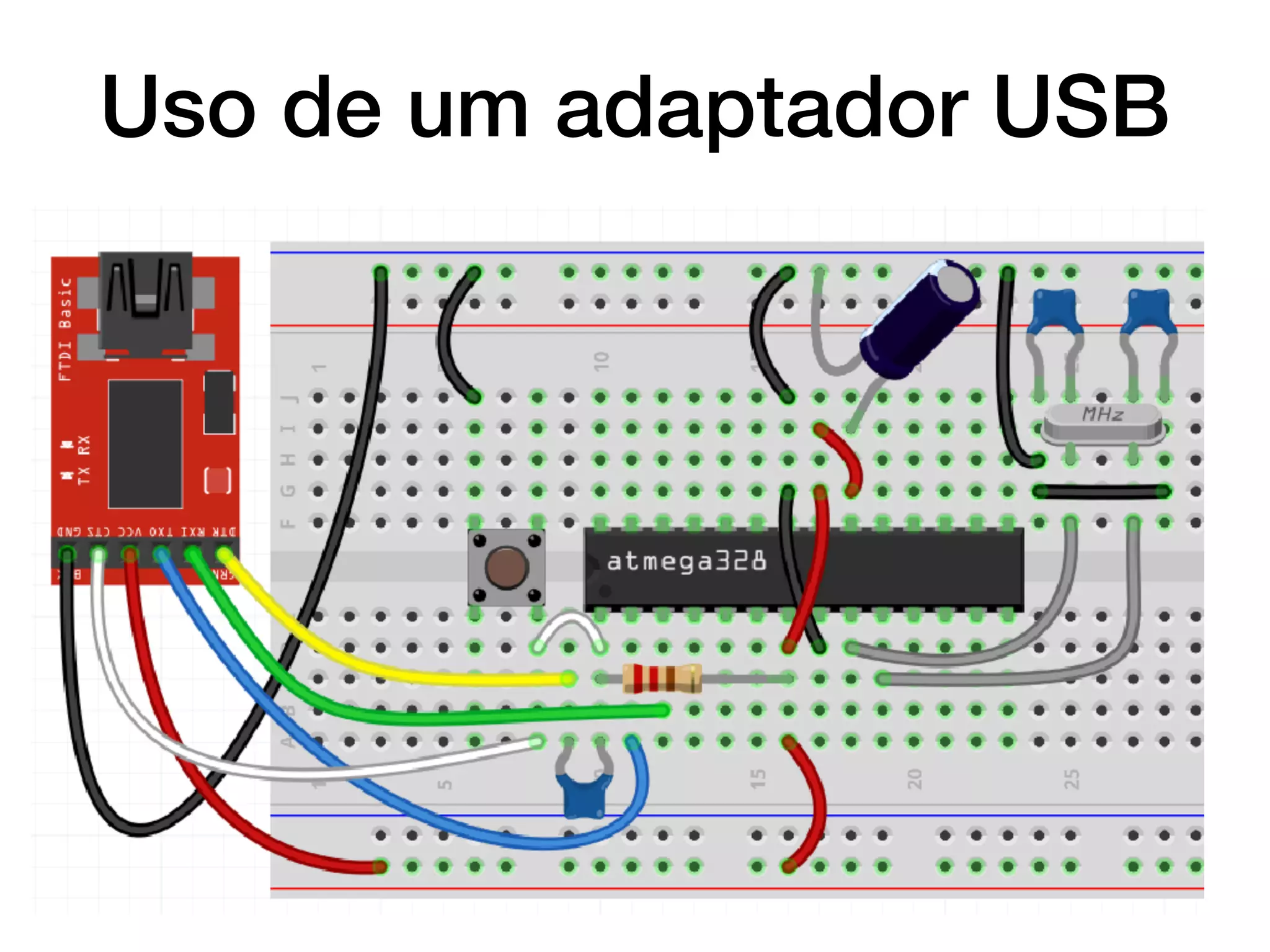 Uso de um adaptador USB
 