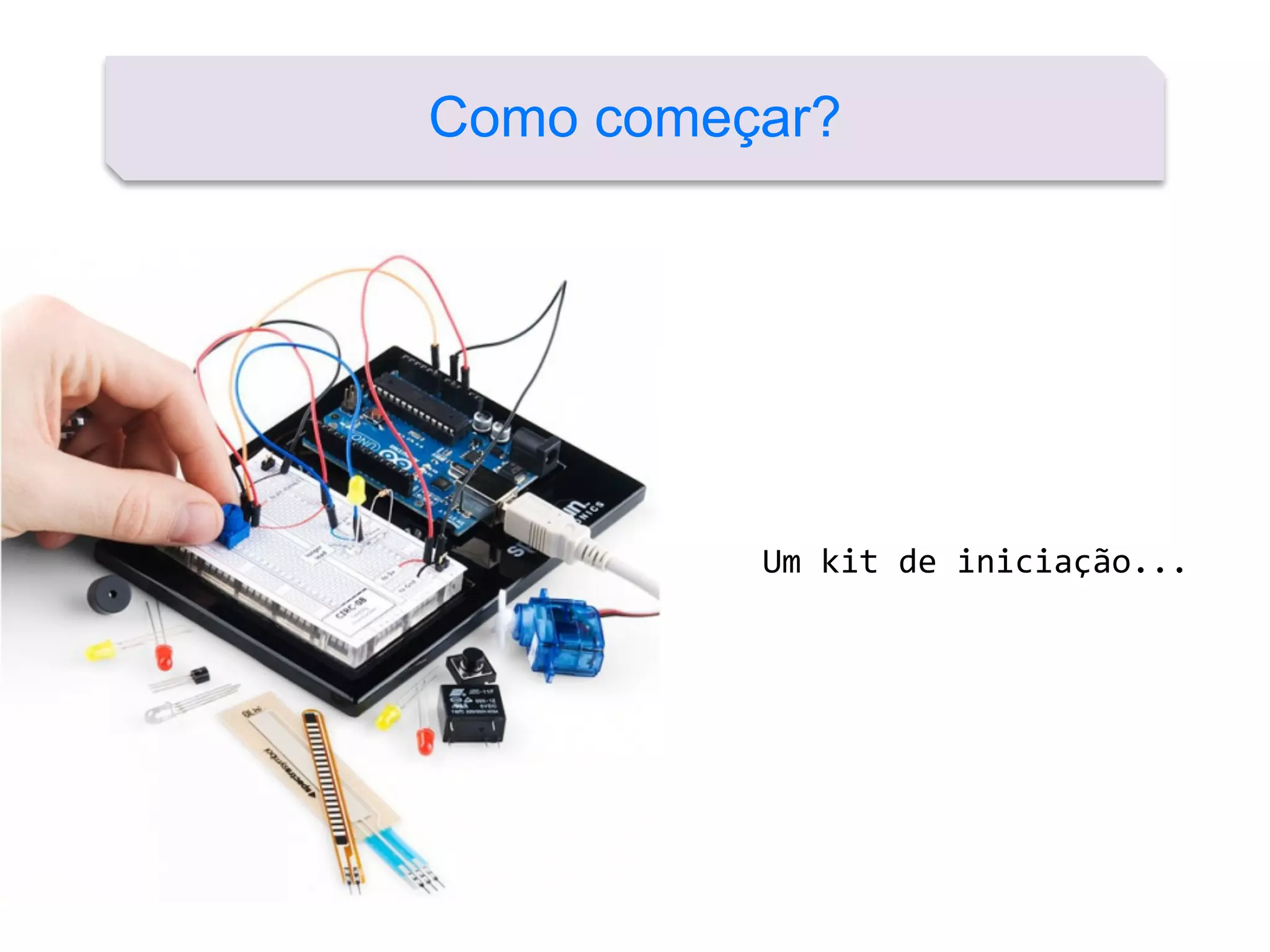 Como começar?
Um kit de iniciação...
 