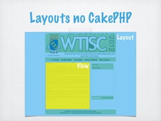 Layouts no CakePHP
               Layout



        View
 