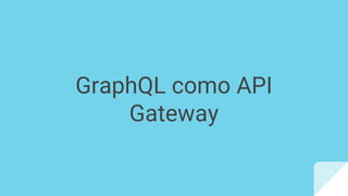 GraphQL como API
Gateway
 