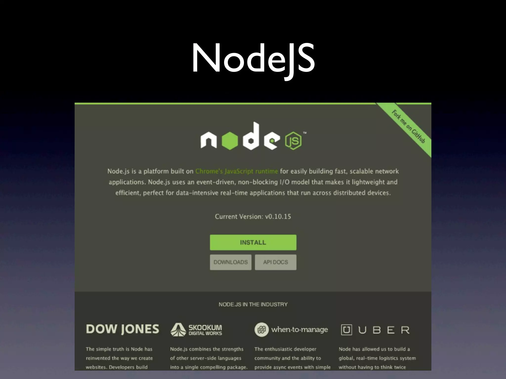 NodeJS 