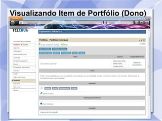 Visualizando Item de Portfólio (Dono) 
 
