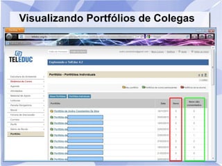 Visualizando Portfólios de Colegas 
 