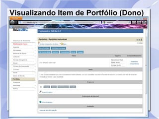 Visualizando Item de Portfólio (Dono)
 