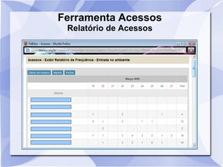 Ferramenta Acessos
Relatório de Acessos
 