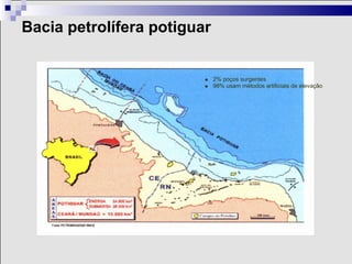 Bacia petrolífera potiguar


                             2% poços surgentes
                             98% usam métodos artificiais de elevação
 