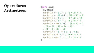 Operadores
Aritméticos
 