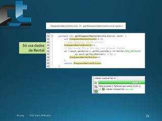 Só usa dados
de Rental
 