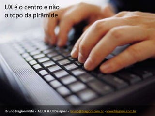 É UX É UMA ETAPA QUE...
   ...entrega o bastão para que a próxima equipe continue a corrida.




        Se não estiverem em sincronia, a corrida não termina.
 