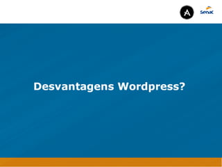 Camadas Web
Tableless é a forma de desenvolvimento de sites que não
utiliza tabelas para dispor o conteúdo na página.

Ela compreende que os códigos HTMLs devem ser usados para
o propósito que foram criados, sendo que tabelas foram 
criadas para exibir dados
Tableless 



Camadas Web
Exemplo:



Camadas Web
• Seletor: é o elemento HTML identificado por sua tag, classe, ID, etc., e para o qual a regra
será válida (por exemplo: p, h1, form, .minhaclasse, etc...);

• Propriedade: é o atributo do elemento HTML ao qual será aplicada a regra (por exemplo:
font, color, background, etc...)

• Valor: é a característica específica a ser assumida pela propriedade (por exemplo: letra tipo
arial, cor azul, fundo verde, etc...)
seletor { propriedade: valor; }



Camadas Web
O CSS foi uma revolução no design para web. 

- controle do layout de vários documentos a partir de uma simples folha de estilos;
- controle preciso do layout;
- aplicação de diferentes layouts para diferentes mídias (tela, impressora, celular, etc.);
- avançadas técnicas de desenvolvimento
- separa a estrutura do design
- agilidade e peformace
Camadas Web
CSS - Cascading Style Sheets
(folha de estilos em cascata)
Camadas Web
Algumas tags HTML:

• span
• header
• h1...h6
• table
• form
• footer
• article
• address
Camadas Web
Algumas tags HTML:

• html
• head
• body
• title
• a
• img
• p
• div
Desvantagens Wordpress?
Camadas Web
Java Script: adiciona comportamento dinâmico na página 
para modificar a sua utlização
CSS: adiciona um estilo a página. Altera a forma como será 
exibido o conteúdo
HTML: apresenta o conteúdo e usa url para vincular 
arquivos externos como imagens, vídeos, páginas, etc
Java Script DINAMISMO
FORMA
CONTEÚDO
CSS
HTML
Camadas WebCamadas Web
Desenvolvimento Web
David Arty
Camadas Web
Tableless é a forma de desenvolvimento de sites que não
utiliza tabelas para dispor o conteúdo na página.

Ela compreende que os códigos HTMLs devem ser usados para
o propósito que foram criados, sendo que tabelas foram 
criadas para exibir dados
Tableless 



Camadas Web
Exemplo:



Camadas Web
• Seletor: é o elemento HTML identificado por sua tag, classe, ID, etc., e para o qual a regra
será válida (por exemplo: p, h1, form, .minhaclasse, etc...);

• Propriedade: é o atributo do elemento HTML ao qual será aplicada a regra (por exemplo:
font, color, background, etc...)

• Valor: é a característica específica a ser assumida pela propriedade (por exemplo: letra tipo
arial, cor azul, fundo verde, etc...)
seletor { propriedade: valor; }



Camadas Web
O CSS foi uma revolução no design para web. 

- controle do layout de vários documentos a partir de uma simples folha de estilos;
- controle preciso do layout;
- aplicação de diferentes layouts para diferentes mídias (tela, impressora, celular, etc.);
- avançadas técnicas de desenvolvimento
- separa a estrutura do design
- agilidade e peformace
Camadas Web
CSS - Cascading Style Sheets
(folha de estilos em cascata)
Camadas Web
Algumas tags HTML:

• span
• header
• h1...h6
• table
• form
• footer
• article
• address
Camadas Web
Algumas tags HTML:

• html
• head
• body
• title
• a
• img
• p
• div
Desvantagens Wordpress?
Camadas Web
Java Script: adiciona comportamento dinâmico na página 
para modificar a sua utlização
CSS: adiciona um estilo a página. Altera a forma como será 
exibido o conteúdo
HTML: apresenta o conteúdo e usa url para vincular 
arquivos externos como imagens, vídeos, páginas, etc
Java Script DINAMISMO
FORMA
CONTEÚDO
CSS
HTML
Camadas WebCamadas Web
Desenvolvimento Web
David Arty
 
