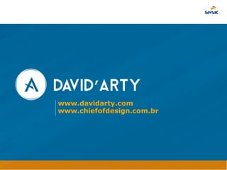 Camadas Web
Java Script: adiciona comportamento dinâmico na página 
para modificar a sua utlização
CSS: adiciona um estilo a página. Altera a forma como será 
exibido o conteúdo
HTML: apresenta o conteúdo e usa url para vincular 
arquivos externos como imagens, vídeos, páginas, etc
Java Script DINAMISMO
FORMA
CONTEÚDO
CSS
HTML
Camadas WebCamadas Web
Desenvolvimento Web
David Arty
Camadas Web
Tableless é a forma de desenvolvimento de sites que não
utiliza tabelas para dispor o conteúdo na página.

Ela compreende que os códigos HTMLs devem ser usados para
o propósito que foram criados, sendo que tabelas foram 
criadas para exibir dados
Tableless 



Camadas Web
Exemplo:



Camadas Web
• Seletor: é o elemento HTML identificado por sua tag, classe, ID, etc., e para o qual a regra
será válida (por exemplo: p, h1, form, .minhaclasse, etc...);

• Propriedade: é o atributo do elemento HTML ao qual será aplicada a regra (por exemplo:
font, color, background, etc...)

• Valor: é a característica específica a ser assumida pela propriedade (por exemplo: letra tipo
arial, cor azul, fundo verde, etc...)
seletor { propriedade: valor; }



Camadas Web
O CSS foi uma revolução no design para web. 

- controle do layout de vários documentos a partir de uma simples folha de estilos;
- controle preciso do layout;
- aplicação de diferentes layouts para diferentes mídias (tela, impressora, celular, etc.);
- avançadas técnicas de desenvolvimento
- separa a estrutura do design
- agilidade e peformace
Camadas Web
CSS - Cascading Style Sheets
(folha de estilos em cascata)
Camadas Web
Algumas tags HTML:

• span
• header
• h1...h6
• table
• form
• footer
• article
• address
Camadas Web
Algumas tags HTML:

• html
• head
• body
• title
• a
• img
• p
• div
www.davidarty.com
www.chiefofdesign.com.br
Camadas Web
Java Script: adiciona comportamento dinâmico na página 
para modificar a sua utlização
CSS: adiciona um estilo a página. Altera a forma como será 
exibido o conteúdo
HTML: apresenta o conteúdo e usa url para vincular 
arquivos externos como imagens, vídeos, páginas, etc
Java Script DINAMISMO
FORMA
CONTEÚDO
CSS
HTML
Camadas WebCamadas Web
Desenvolvimento Web
David Arty
David Arty
Camadas Web
Tableless é a forma de desenvolvimento de sites que não
utiliza tabelas para dispor o conteúdo na página.

Ela compreende que os códigos HTMLs devem ser usados para
o propósito que foram criados, sendo que tabelas foram 
criadas para exibir dados
Tableless 



Camadas Web
Exemplo:



Camadas Web
• Seletor: é o elemento HTML identificado por sua tag, classe, ID, etc., e para o qual a regra
será válida (por exemplo: p, h1, form, .minhaclasse, etc...);

• Propriedade: é o atributo do elemento HTML ao qual será aplicada a regra (por exemplo:
font, color, background, etc...)

• Valor: é a característica específica a ser assumida pela propriedade (por exemplo: letra tipo
arial, cor azul, fundo verde, etc...)
seletor { propriedade: valor; }



Camadas Web
O CSS foi uma revolução no design para web. 

- controle do layout de vários documentos a partir de uma simples folha de estilos;
- controle preciso do layout;
- aplicação de diferentes layouts para diferentes mídias (tela, impressora, celular, etc.);
- avançadas técnicas de desenvolvimento
- separa a estrutura do design
- agilidade e peformace
Camadas Web
CSS - Cascading Style Sheets
(folha de estilos em cascata)
Camadas Web
Algumas tags HTML:

• span
• header
• h1...h6
• table
• form
• footer
• article
• address
Camadas Web
Algumas tags HTML:

• html
• head
• body
• title
• a
• img
• p
• div
www.davidarty.com
www.chiefofdesign.com.br
 