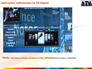 Aplicações sofisticadas na TV Digital




 Fonte: http://www.youtube.com/watch?v=HDe_XMTEA88&feature=player_embedded
 