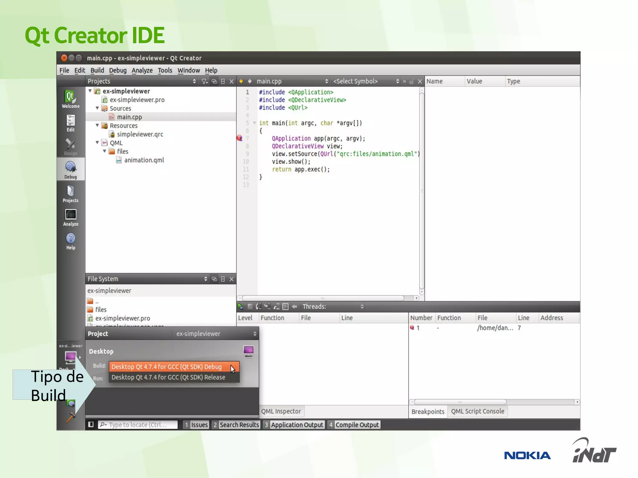 Qt Creator IDE




Tipo de
Build
 