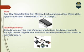 Introduction to computer and Basic concept of Computer.pptx